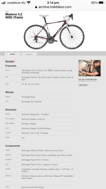 trek madone 5.2 wsd